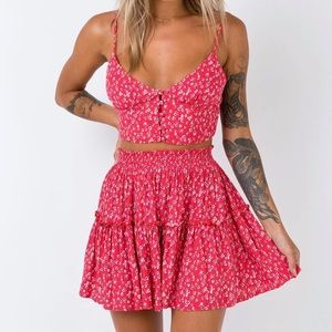 Princess Polly Shah Set in Red